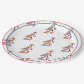 Niedlich Pink Watercolor Diva Glam Stilettos Pappteller (Schrägansicht)