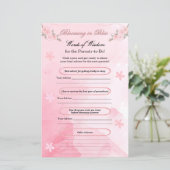 Niedlich Pink Watercolor Girly Baby Dusche Tipps (Stehend Vorderseite)