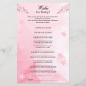 Niedlich Pink Watercolor Girly Baby Dusche Tipps (Rückseite)