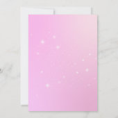 Niedlich Pink Watercolor Kinderdusche Einladung (Rückseite)