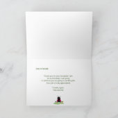 Niedlich Pink Watercolor Ladybug Vielen Dank Dankeskarte (Innenseite)