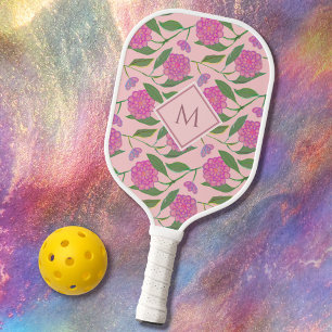 Niedlich Pink Watercolor Liberty Blumenmuster Girl Pickleball Schläger