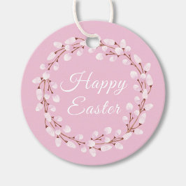 Niedlich Pink Watercolor Pussy Willow Happy Ostery Geschenkanhänger