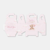 Niedlich Pink Watercolor Teddy Bear Girl Babydusch Geschenkschachtel (Ungefaltet)
