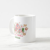 Niedlich Pink Watercolor Weihnachten Warme Wünsche Kaffeetasse (Vorderseite Links)