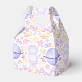 Niedlich Pink Watercolor Weltraum Astronauten Gebu Geschenkschachtel