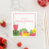 Niedlich Pink Watermelon Brautparty Serviette (Beispiel)