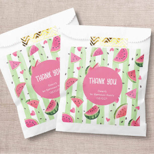 Niedlich Pink Watermelon, Girl Summer Birthday Geschenktütchen