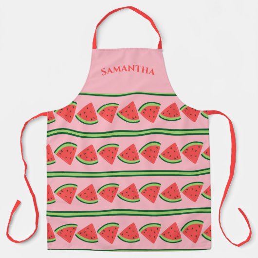 Niedlich Pink Watermelon Slices Design Individuell Schürze (Vorderseite)