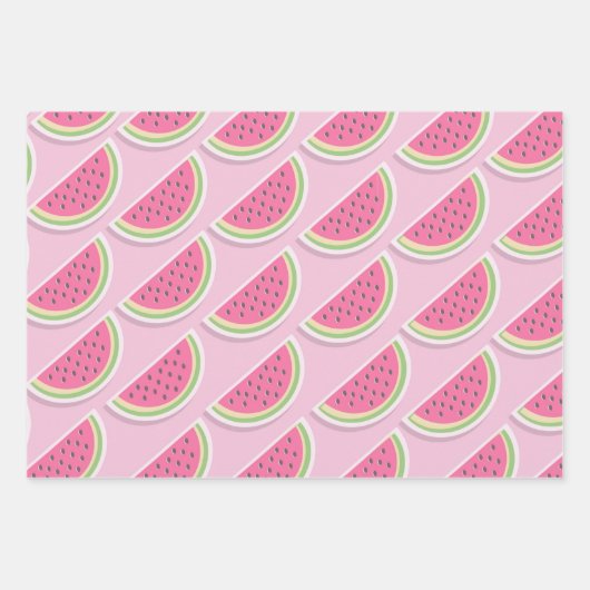 Niedlich Pink Watermelon Slices    Geschenkpapier Set (Vorderseite 3)