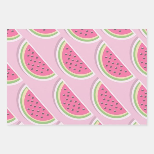 Niedlich Pink Watermelon Slices    Geschenkpapier Set (Vorderseite)