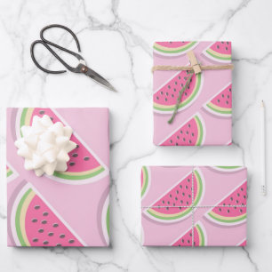 Niedlich Pink Watermelon Slices    Geschenkpapier Set