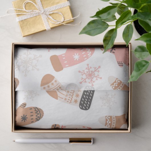 Niedlich Pink Weihnachten Strümpfe Socken Schneefl Seidenpapier (Geschenk)