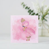 Niedlich Pink Weihnachten Winter Flamingo Bird (Stehend Vorderseite)