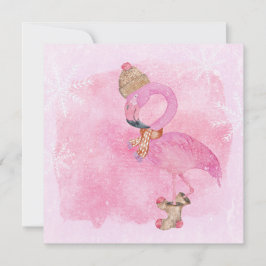 Niedlich Pink Weihnachten Winter Flamingo Bird
