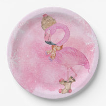 Niedlich Pink Weihnachten Winter Flamingo Bird