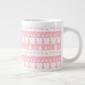 Niedlich Pink Weihnachten Wintergeschenke Jumbo-Tasse (Rechts)