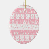 Niedlich Pink Weihnachten Wintergeschenke Keramik Ornament (Rechts)