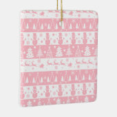 Niedlich Pink Weihnachten Wintergeschenke Keramikornament (Rechts)