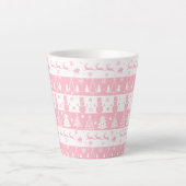 Niedlich Pink Weihnachten Wintergeschenke Milchtasse (Vorderseite)