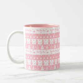 Niedlich Pink Weihnachten Wintergeschenke Zweifarbige Tasse