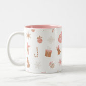 Niedlich Pink Weihnachten Zweifarbige Tasse (Links)