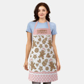 Niedlich Pink Weihnachts-Keks Backen Crew Schürze (Getragen)