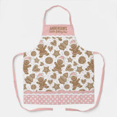 Niedlich Pink Weihnachts-Keks Backen Crew Schürze (Vorderseite)