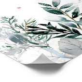 Niedlich Pink Weihnachts-Weihnachtsdusche Begrüßun Poster (Ecke)