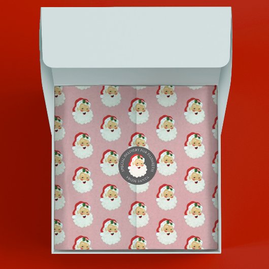 Niedlich Pink Weihnachts-Weihnachtsmann-Klaus Seidenpapier