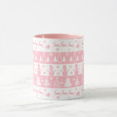 Niedlich Pink Weihnachts-Wintergeschenke Combo Tasse (Zentrum)