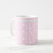 Niedlich Pink Weihnachtsbäume Personalisiert Kaffe Kaffeetasse (Vorderseite Links)