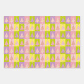 Niedlich Pink Weihnachtsbaumen Geschenkpapier Set (Vorderseite 3)