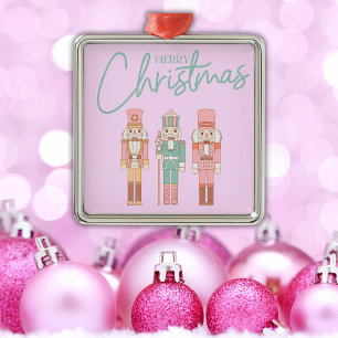 Niedlich Pink Weihnachtsnachtscreme auf Pink Ornament Aus Metall