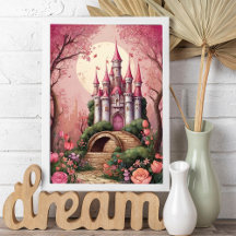 Niedlich Pink Whimsical Magical Fantasy Castle
