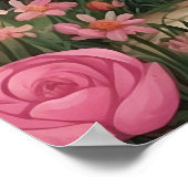 Niedlich Pink Whimsical Magical Fantasy Castle Poster (Ecke)