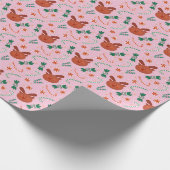 Niedlich Pink Whimsical Süßigkeiten Weihnachtsgesc Geschenkpapier (Ecke)