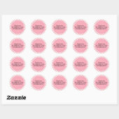 Niedlich Pink White Checked Gingham Birthday Viele Runder Aufkleber (Blatt)