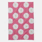 Niedlich Pink White Daisy Blume Muster Küchentüche Handtuch (Vertikal)