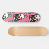 Niedlich Pink & White Oaster Bunny Rabbit Strawber Skateboard (Horizontal)