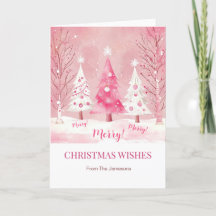 Niedlich Pink White Retro Weihnachten