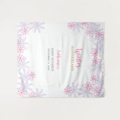 Niedlich Pink Winter Wonderland Kinderdusche Schne Wandteppich (Vorderseite (Horizontal))