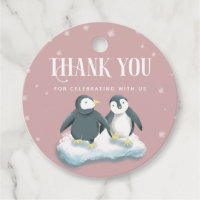 Niedlich Pink Winter Wunderland Pinguine Kinderdus