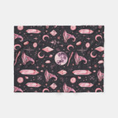 Niedlich Pink Witchy Fleecedecke (Vorderseite (Horizontal))