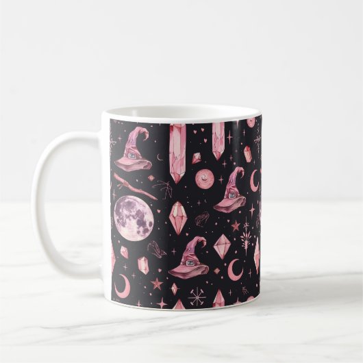 Niedlich Pink Witchy Kaffeetasse (Links)