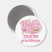 Niedlich Pink Worlds Best Nurse Practitioner Magnet (Vorderseite/Rückseite)