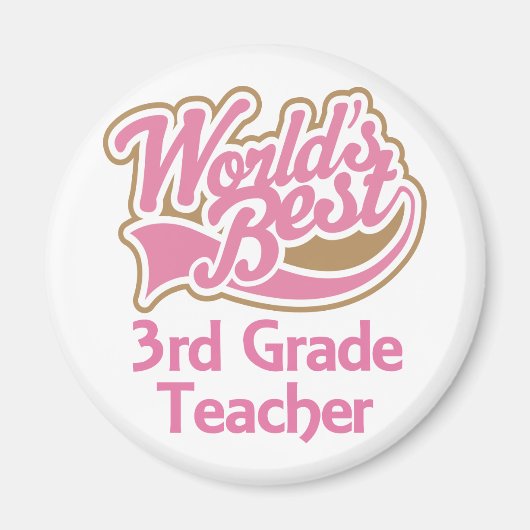 Niedlich Pink Worlds Bester 3. Magnet (Vorne)