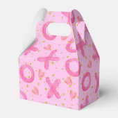 Niedlich Pink XOXO Schläger und Kisses Valentines Geschenkschachtel (Rückseite)