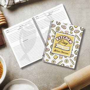 Niedlich Pink Yellow Kitchen Diary Baking Edition Notizblock