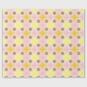 NIEDLICH PINK YELLOW TIGER HERZ GESCHENKPAPIER (Flach)